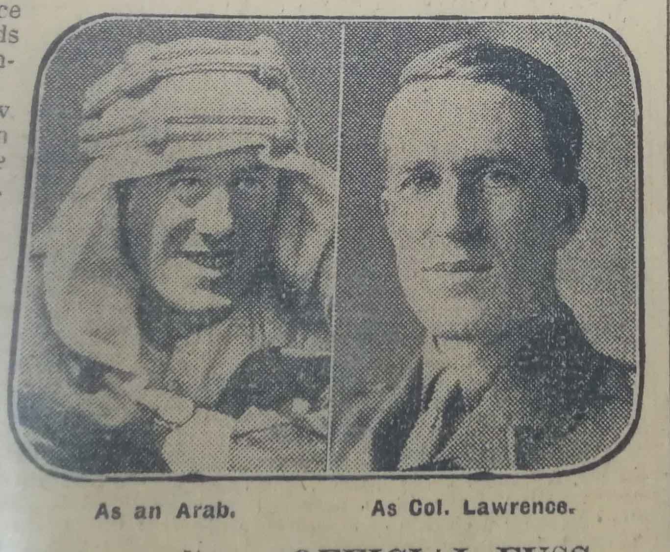 Photograph of T.E. Lawrence taken from a cutting of the Daily News 4 February 1929. WO 374/41077