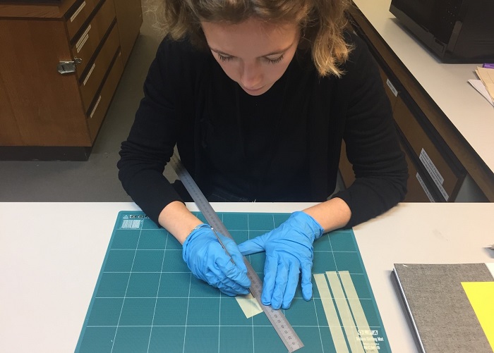 careful preparation of samples using gloves