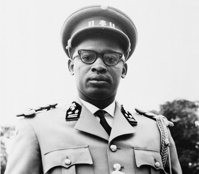 A photographic portrait of General Mobutu of Republic of Congo on the occasion of a visit to the UK.