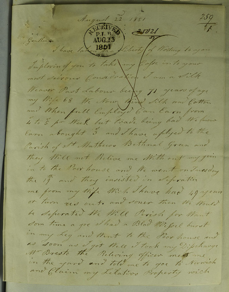 Handwritten letter from Daniel Rush dated August 1851.