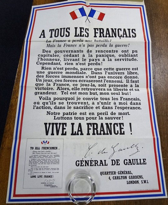 To all Frenchmen' poster, July-August 1940.