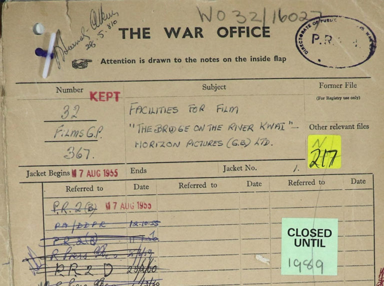 Cover of War Office file WO 32/16027.