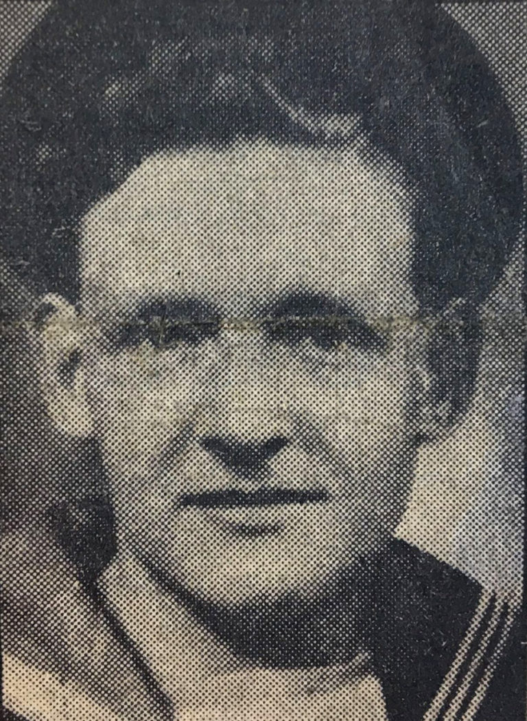 A black and white photograph of Able Seaman Keith Mayor was reproduced for a Sunday Express article which informed the British public of his murder, 17 June 1945.