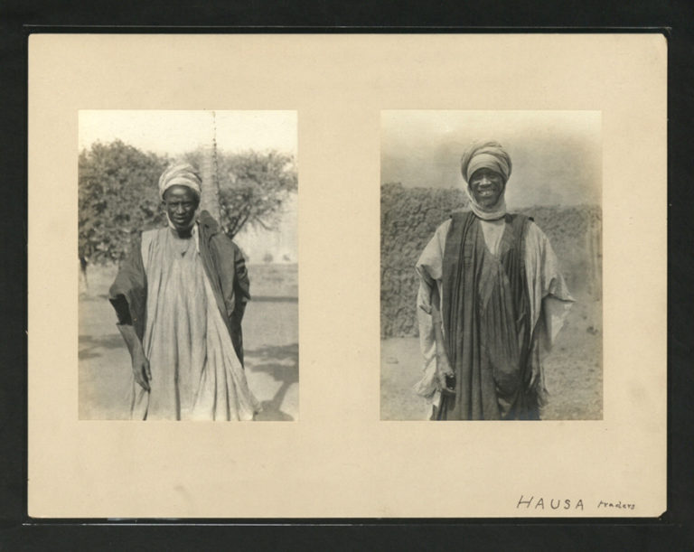 Black and white photographs of Hausa traders, Nigeria, circa 1910s.