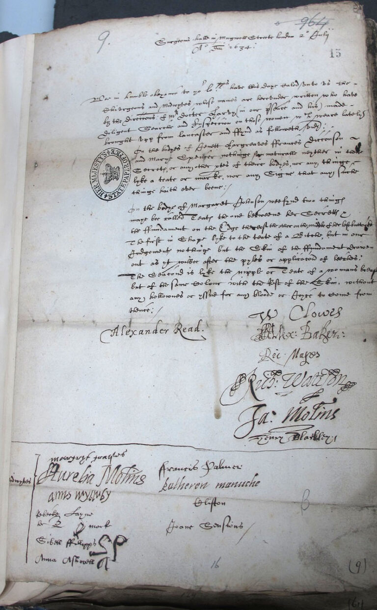 The certificate of the examination of the accused witches.