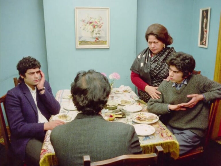 Still from 'Insaaf': the family discussion.