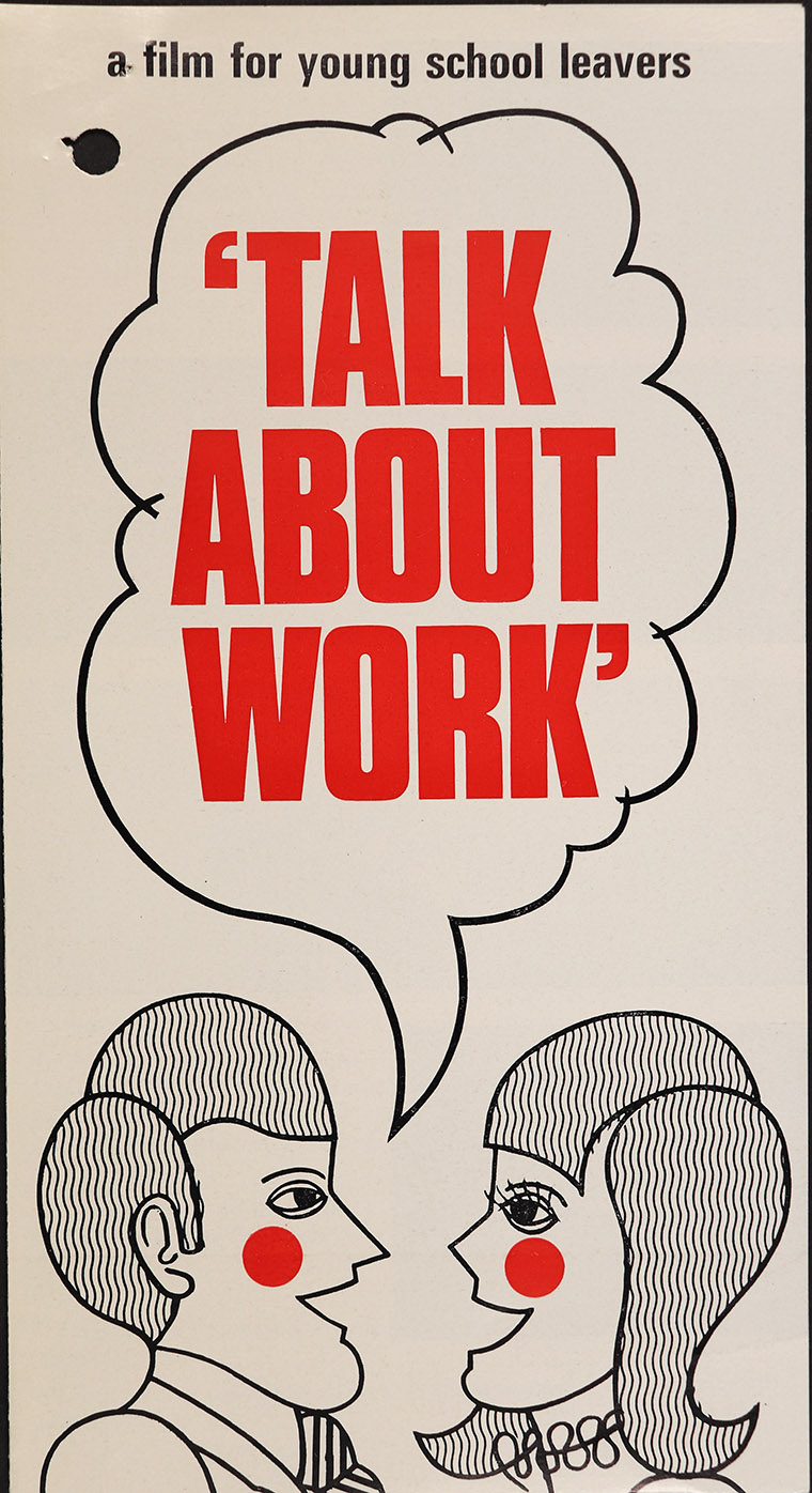 Leaflet for the film 'Talk About Work' by Ken Loach.