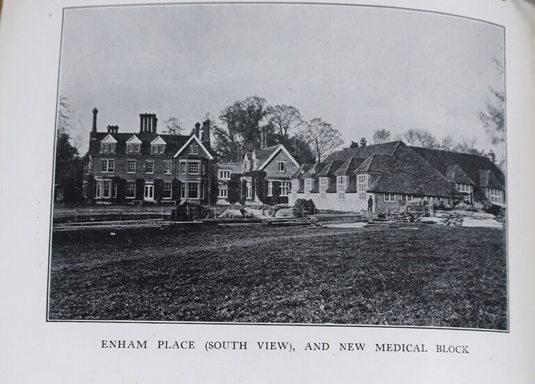 Another view of Enham Place, this time showing the rear of the property and a new medical block.