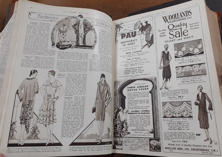 Two page spread from the Illustrated London News from January 1929.