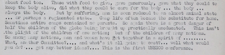 Extract from a typed script.
