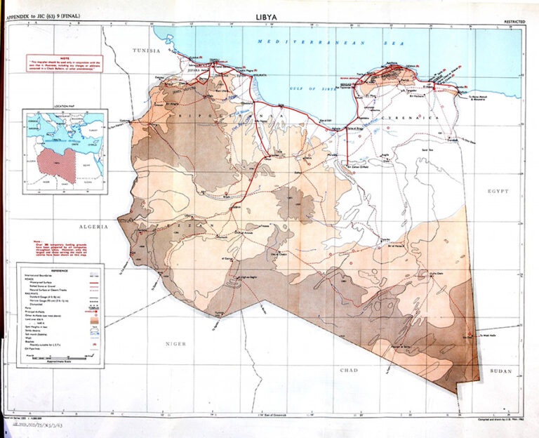 Colour map of Libya.