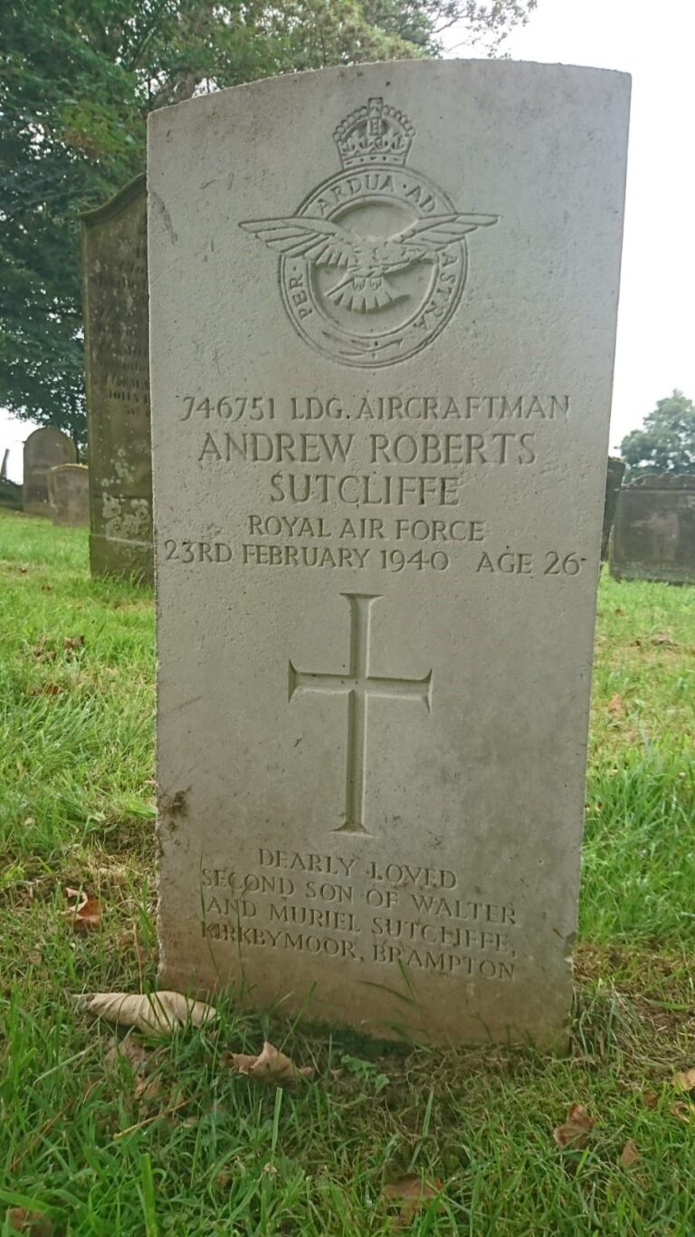 Gravestone in a village cemetery.