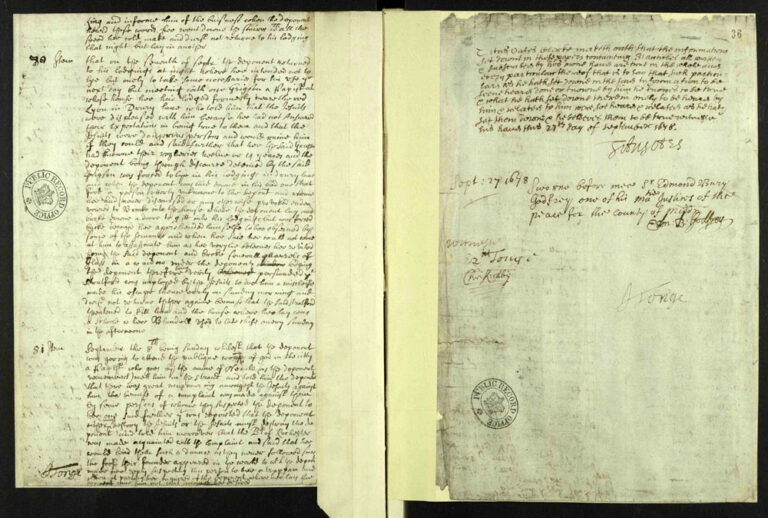 Two pages showing the end of a handwritten document, including signatures.