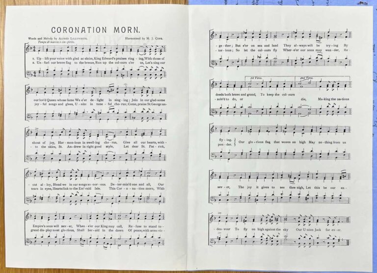 Two pages of printed sheet music.