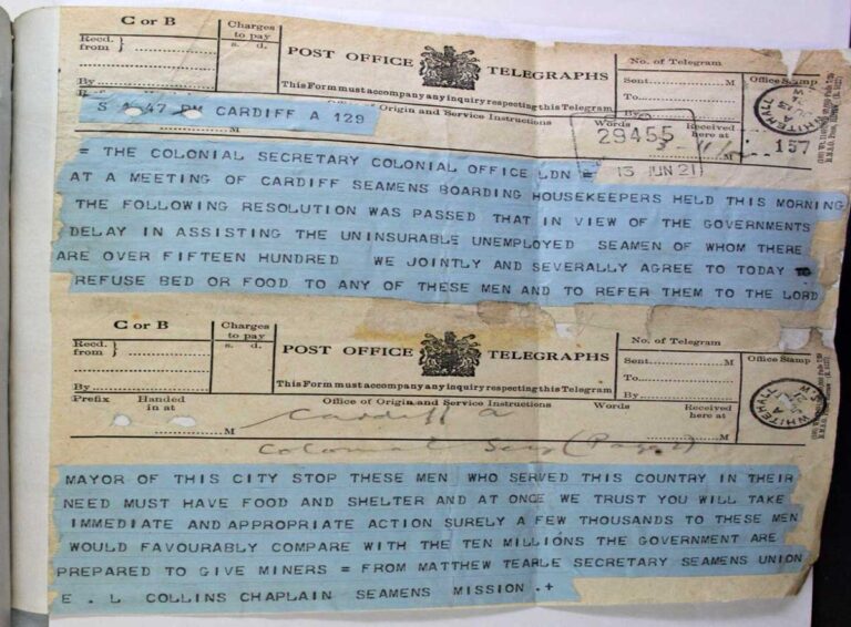 A message split across two telegrams.